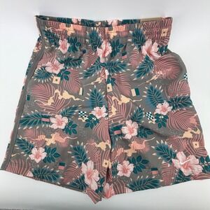 Nike Kids Training Shorts Size L Tropical Floral Print Elastic Waist